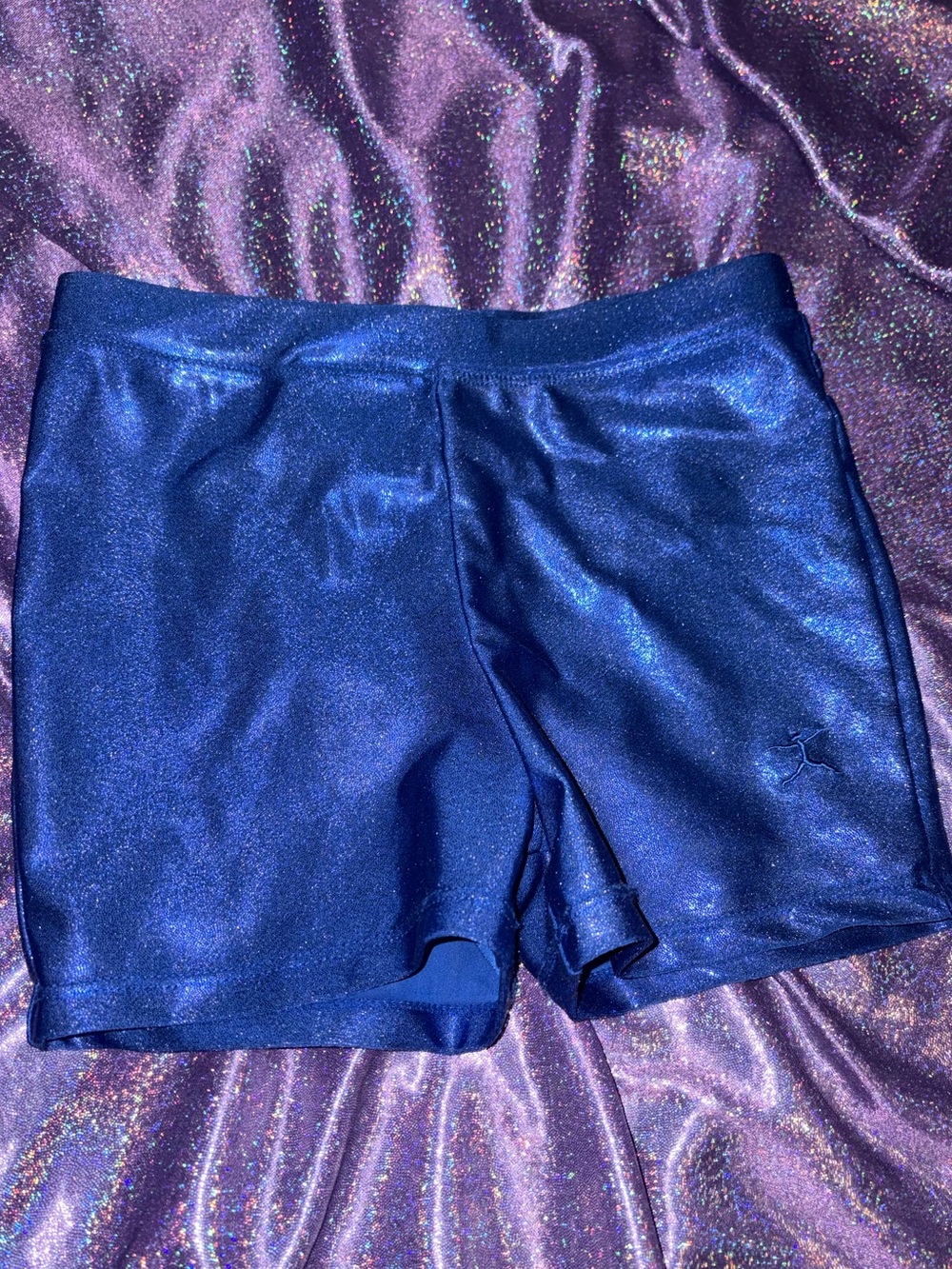 Danskin Royal Blue Sparkle Dance Shorts